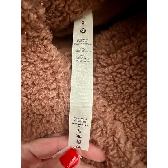 Lululemon Warmth Restore Long Pullover fleece in the color Smoky Topaz Sz 2 - Picture 5 of 7
